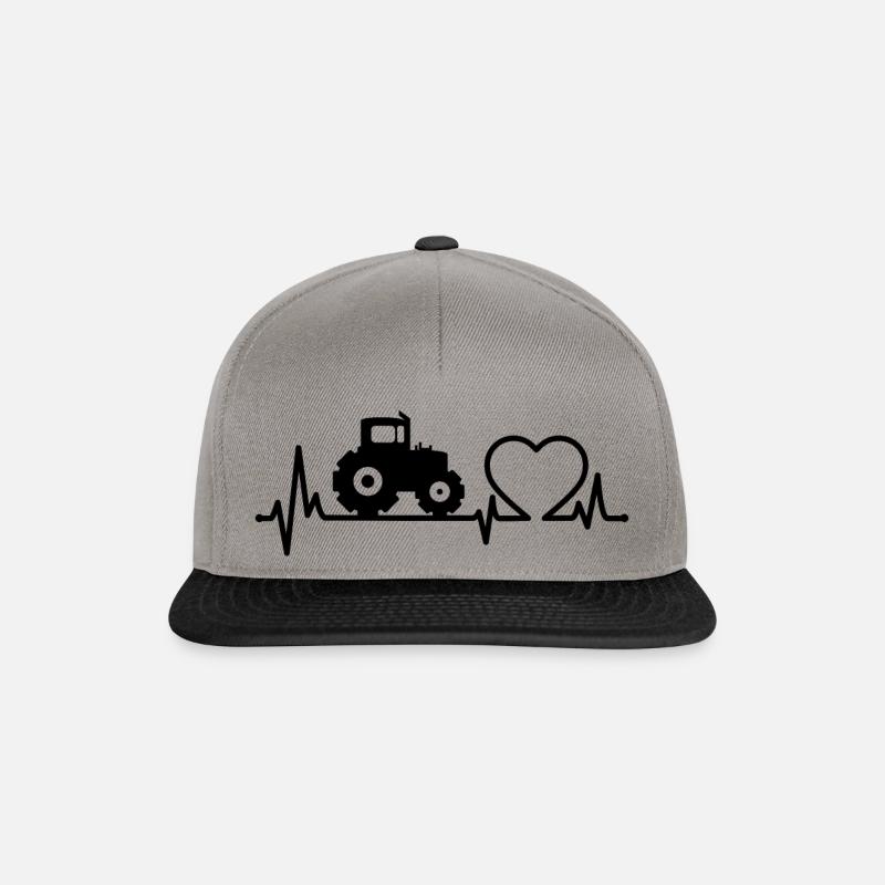 Tractor heartbeat - Snapback Cap - graphite/black