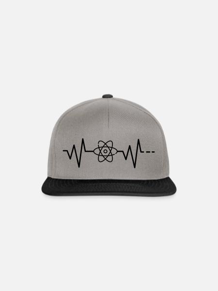 Herzschlag Science/ Wissenschaft/ Atom/ Physik - Snapback Cap - Graphit/Schwarz