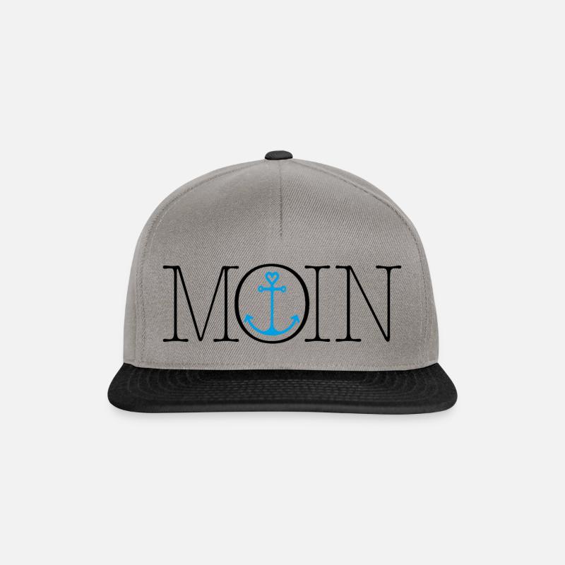 Moin & Anker - Snapback Cap - Graphit/Schwarz