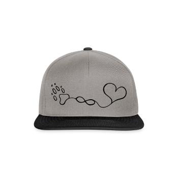 Amour de chien infini - Casquette snapback - gris graphite/noir - Devant