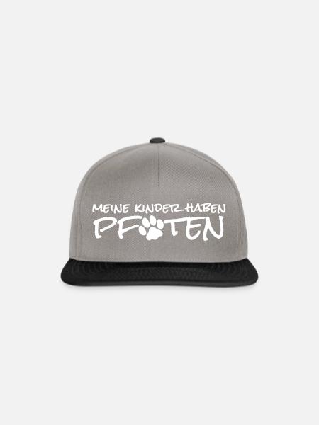 Meine Kinder haben Pfoten - Snapback Cap - Graphit/Schwarz