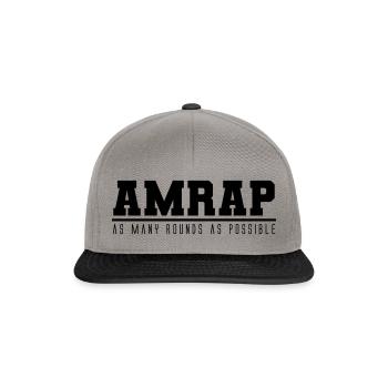 AMRAP fitness - Snapback Cap - graphite/black - Front