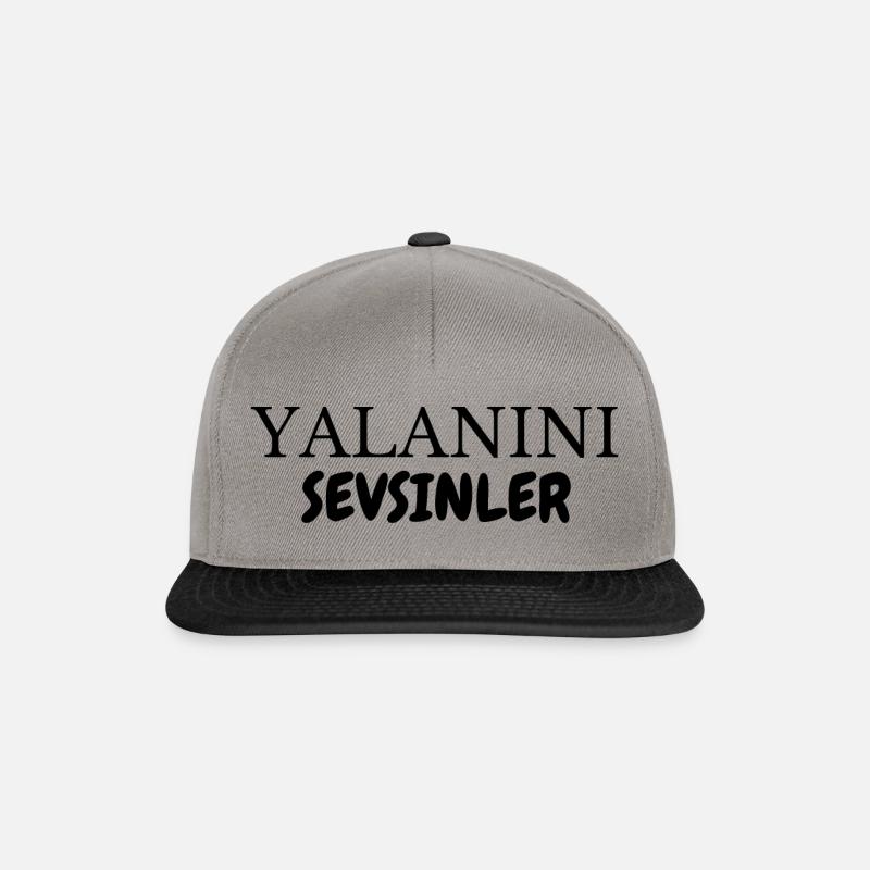 Türkce Türkisch Hediyelik Geschenkidee - Snapback Cap - Graphit/Schwarz
