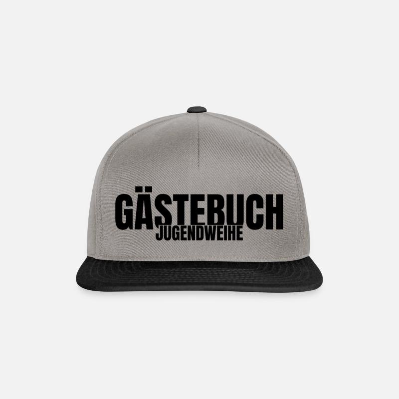 Jugendweihe 2021 | Lustiges Jugendweihe Geschenk - Snapback Cap - Graphit/Schwarz