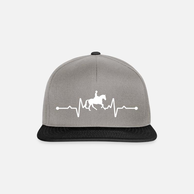Pferd Reiten Herzschlag - Snapback Cap - Graphit/Schwarz