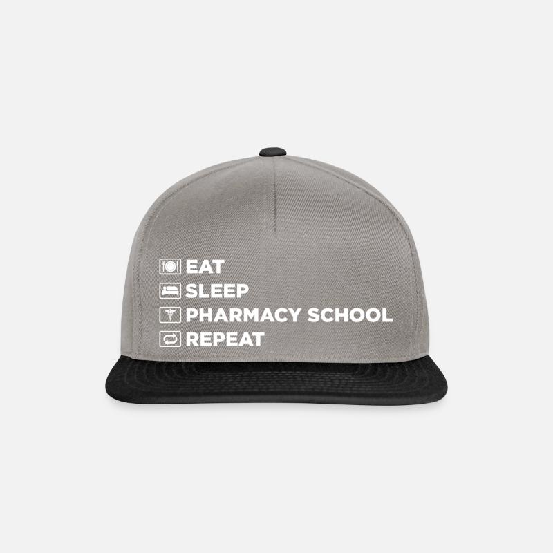 Eat sleep pharmacy school repeat - Snapback Cap - Graphit/Schwarz