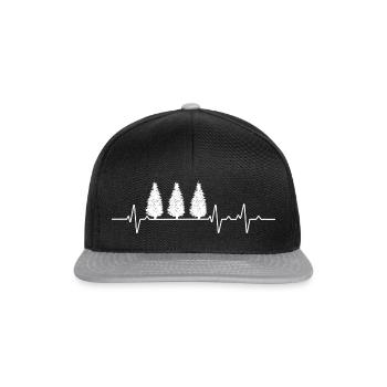 Forester Heartbeat Forest Worker Forest Outdoor - Snapback Cap - black/grey - Front