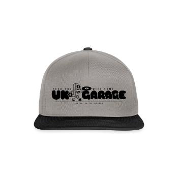 Feed You With Some UK Garage Musik Music 90s Print - Snapback Cap - graphite/black - Front