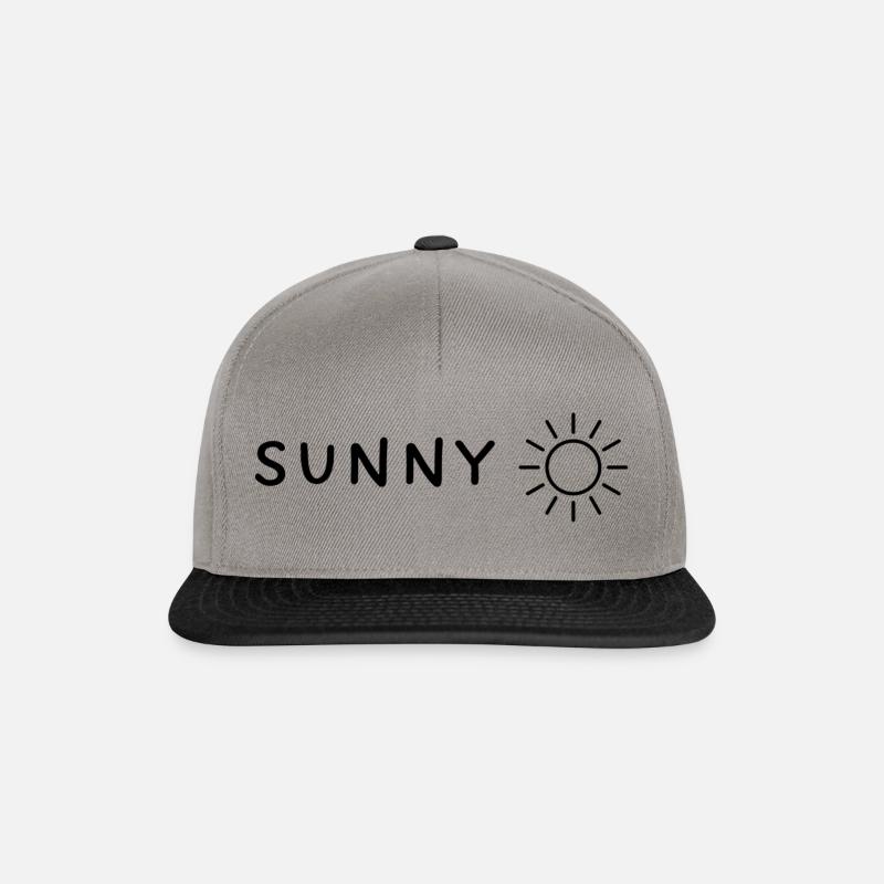 Sunny - Sonne - sonniges Sommer - Snapback Cap - Graphit/Schwarz