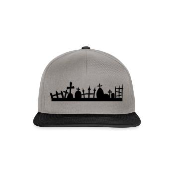 Cimetière d'halloween - Casquette snapback - gris graphite/noir - Devant