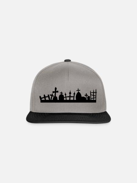 Halloween Friedhof - Snapback Cap - Graphit/Schwarz
