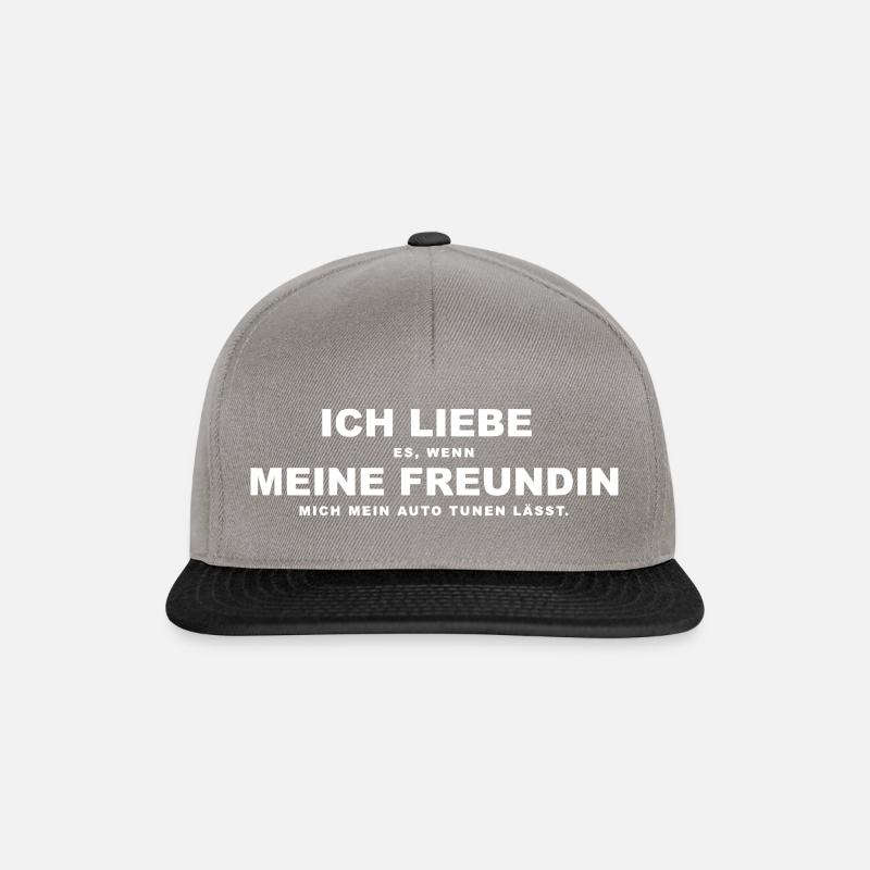 Ich liebe wenn Freundin mich Auto tunen lässt - Snapback Cap - Graphit/Schwarz