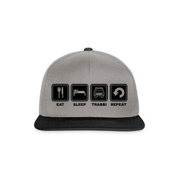 Eat sleep Trabbi repeat -  - DDR - Snapback Cap - graphite/black - Front