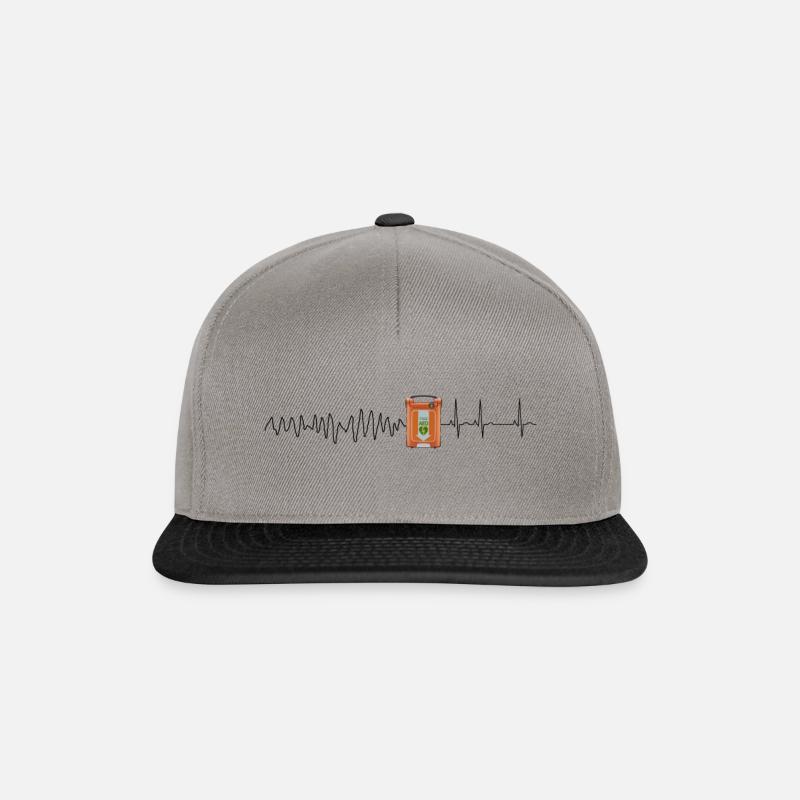 Herzschlag Kammerflimmern Defibrillator - Snapback Cap - Graphit/Schwarz