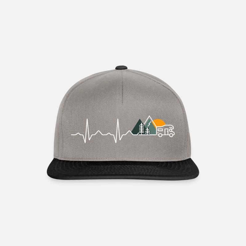 Herzschlag Wohnmobil Puls Camper Geschenk Frequenz - Snapback Cap - Graphit/Schwarz