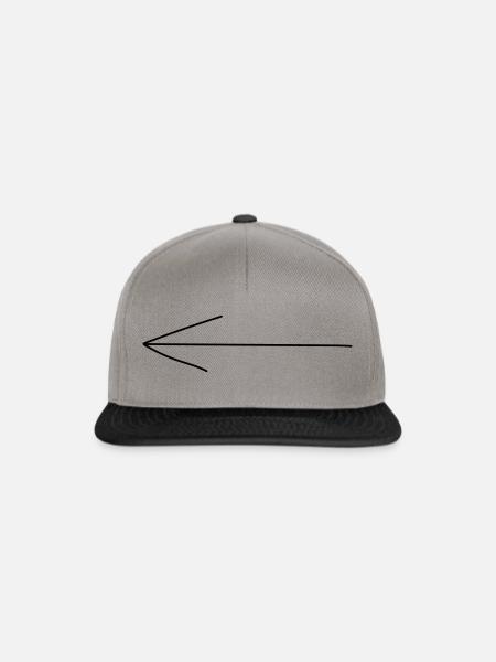 Pfeil links - Snapback Cap - Graphit/Schwarz