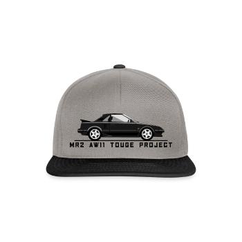 Retro MR2 AW11 Sportscar Black - Snapback Cap - Graphit/Schwarz - Vorne