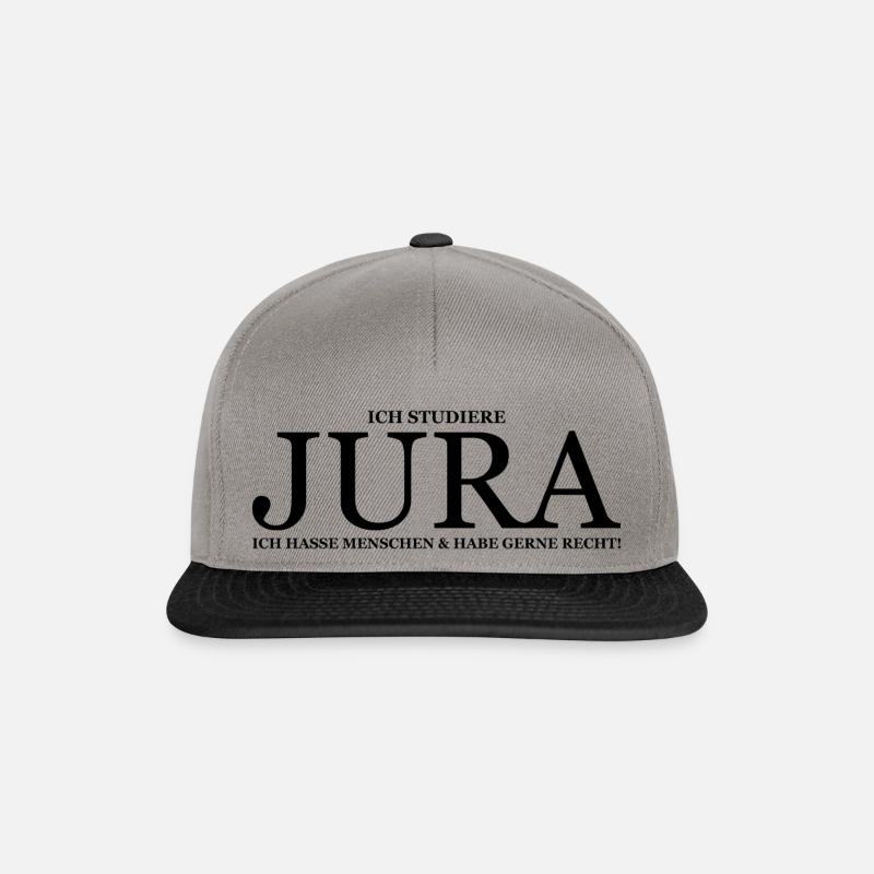 ich studiere Jura - Student Erstsemester Geschenk - Snapback Cap - Graphit/Schwarz