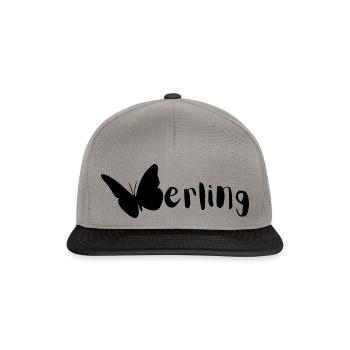 Schmetterling Geschenkidee Frauen und Kinder - Snapback Cap - Graphit/Schwarz - Vorne