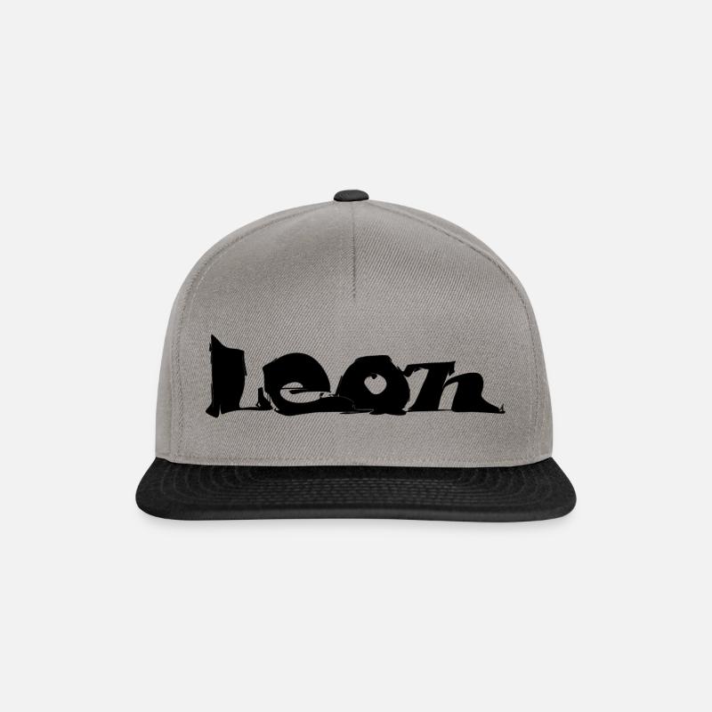 Leon black px edi - Snapback Cap - Graphit/Schwarz