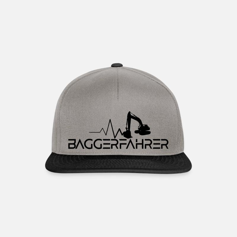 Baggerfahrer - Snapback Cap - Graphit/Schwarz