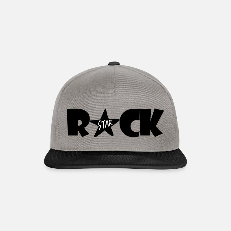 Rock Star - Casquette snapback - gris graphite/noir