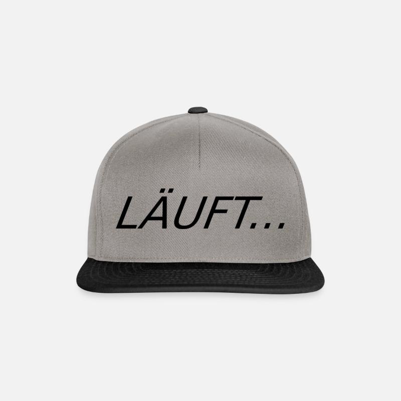 Läuft... - Snapback Cap - Graphit/Schwarz