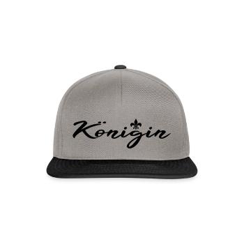 Königliche Frauenmode: Für die Königin in dir! - Snapback Cap - Graphit/Schwarz - Vorne
