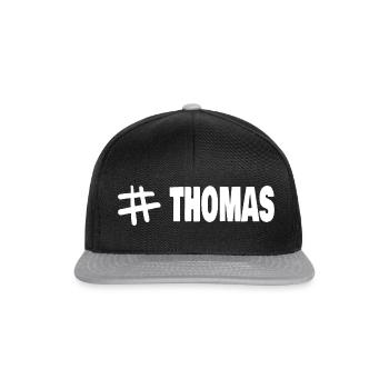 Hashtag thomas - Casquette snapback - noir/gris - Devant