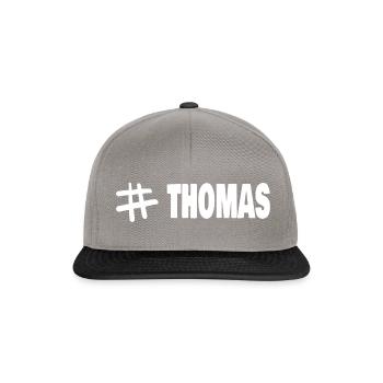 Hashtag thomas - Casquette snapback - gris graphite/noir - Devant