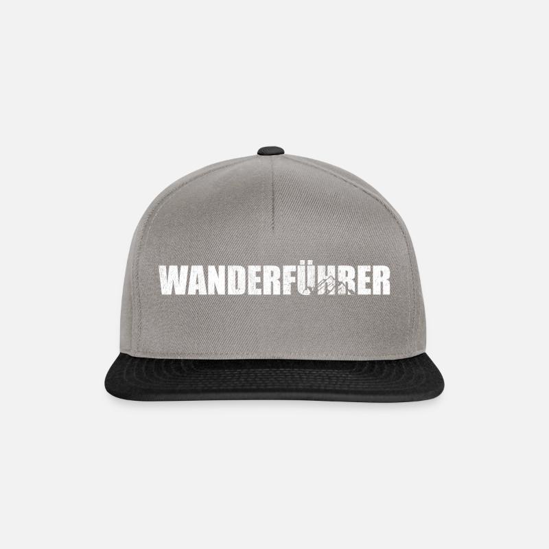 wanderführer berge - Snapback Cap - Graphit/Schwarz