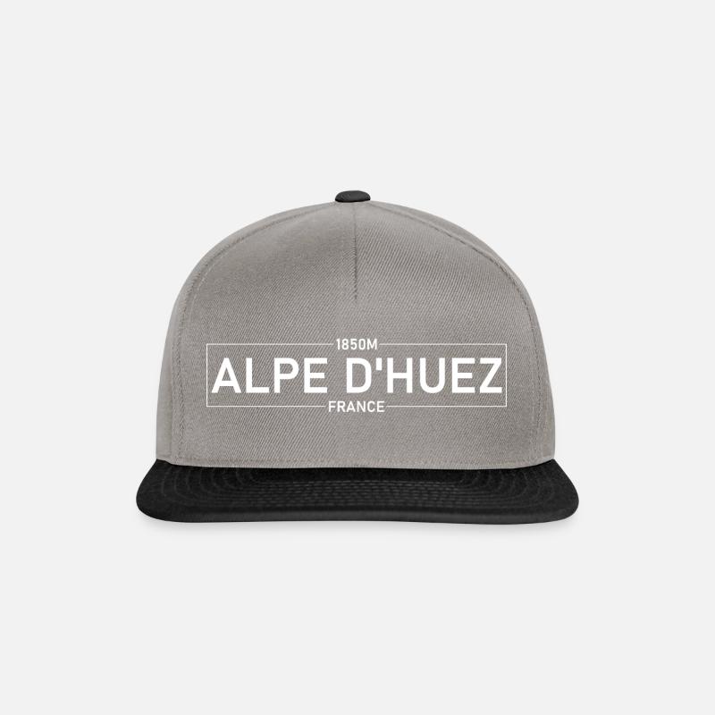 Alpe D'Huez - Premium - Snapback Cap - Graphit/Schwarz