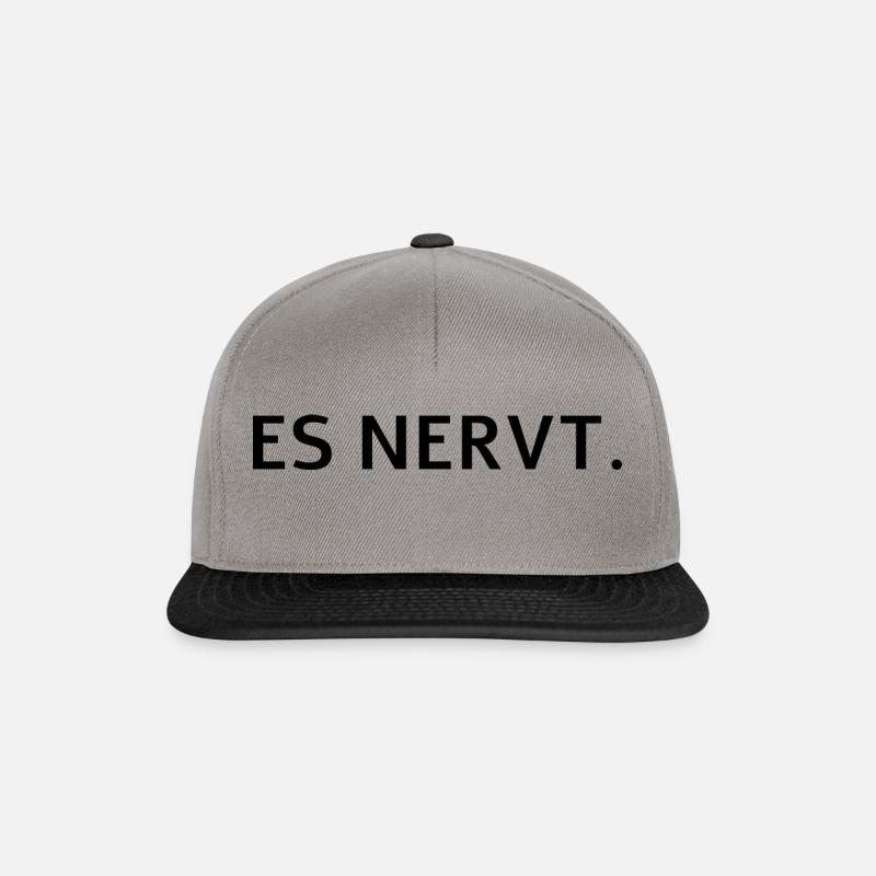 es nervt - Snapback Cap - Graphit/Schwarz