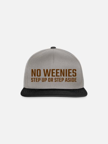 Keine Weenies (dunkel) - Snapback Cap - Graphit/Schwarz