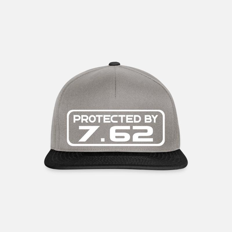 PROTECTED BY 308 win - Home defense - Snapback Cap - graphite/black