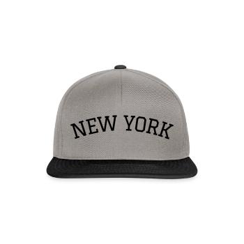 New York full black - Snapback Cap - Graphit/Schwarz - Vorne