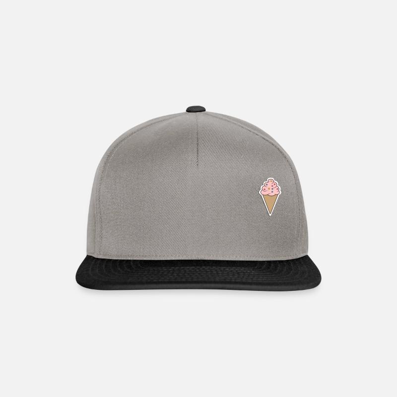 Eiscreme logo Sommer Softeis Geschenkidee - Snapback Cap - Graphit/Schwarz