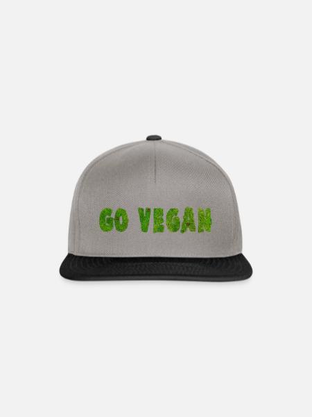 Go Vegan - Statement - Snapback Cap - Graphit/Schwarz