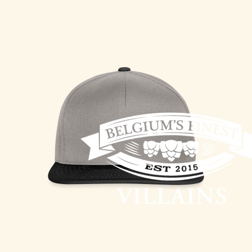 BelgiumFinestEst2015Villains full white - Snapback Cap