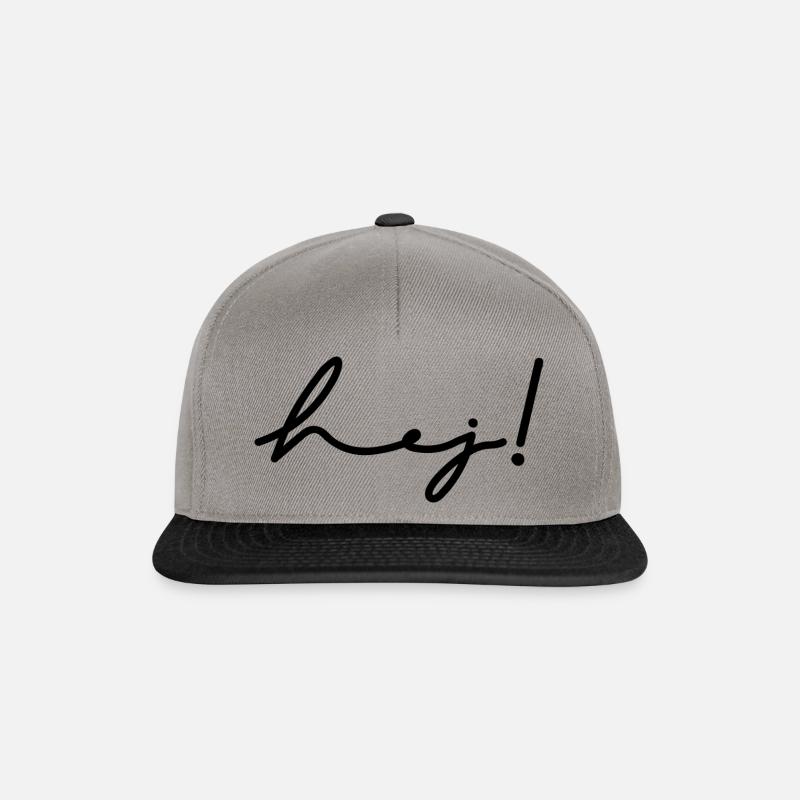 hej black - Snapback Cap - Graphit/Schwarz