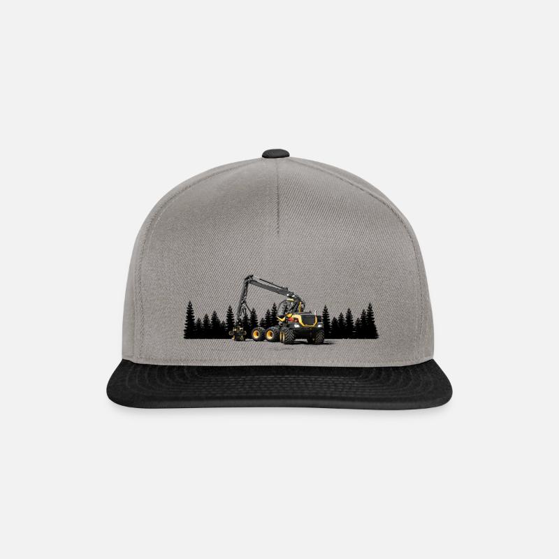 Machine forestière Hervester - Casquette snapback - gris graphite/noir