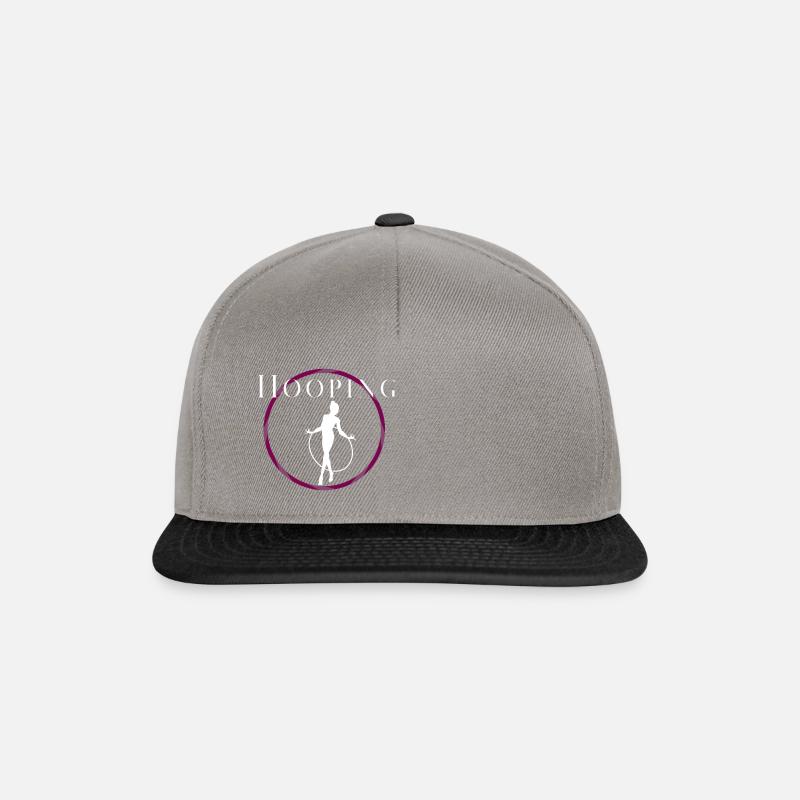Hooping rose - Casquette snapback - gris graphite/noir