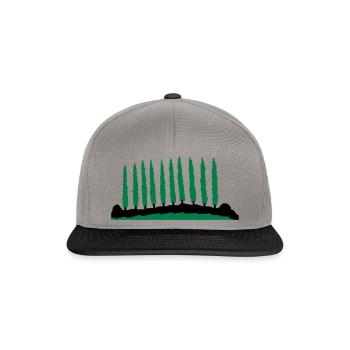 Landschaft Baumallee Baum - Snapback Cap - Graphit/Schwarz - Vorne