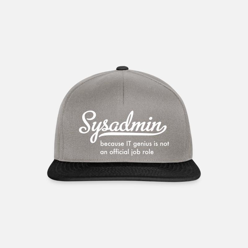 Administrateur système - Casquette snapback - gris graphite/noir