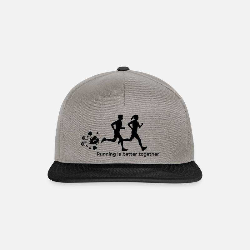 Running is better together - Snapback Cap - Graphit/Schwarz