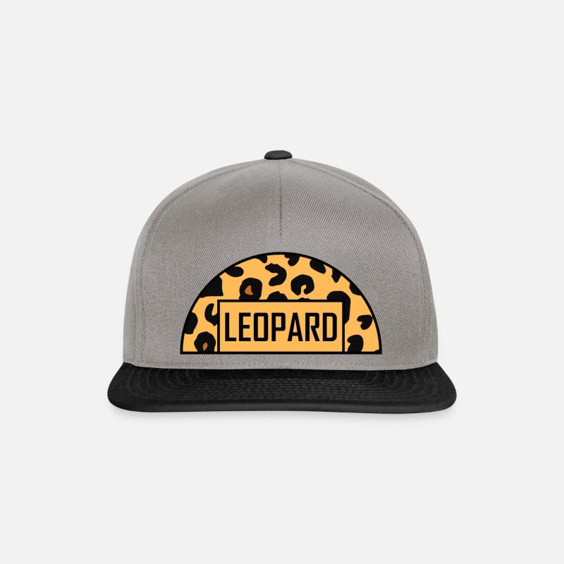 Leopard Bogen - Snapback Cap - Graphit/Schwarz
