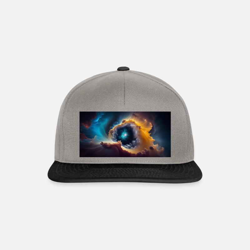 Nébuleuse Bluewing extrême gros plan Galaxie - Casquette snapback - gris graphite/noir