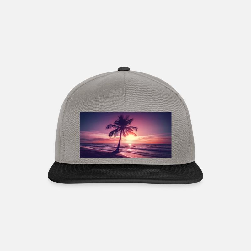 Beach Sunset - Snapback Cap - Graphit/Schwarz