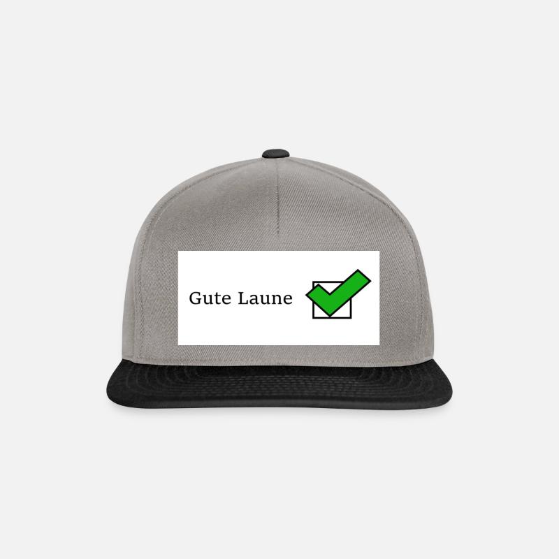Gute Laune - Snapback Cap - Graphit/Schwarz