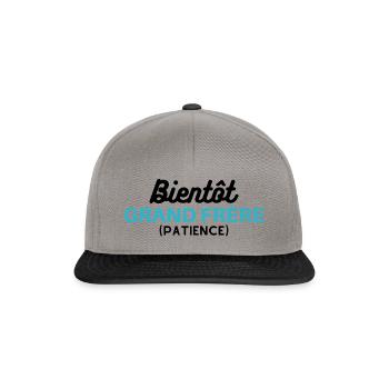 t-shirt bientôt grand frère patience. futur frère - Casquette snapback - gris graphite/noir - Devant